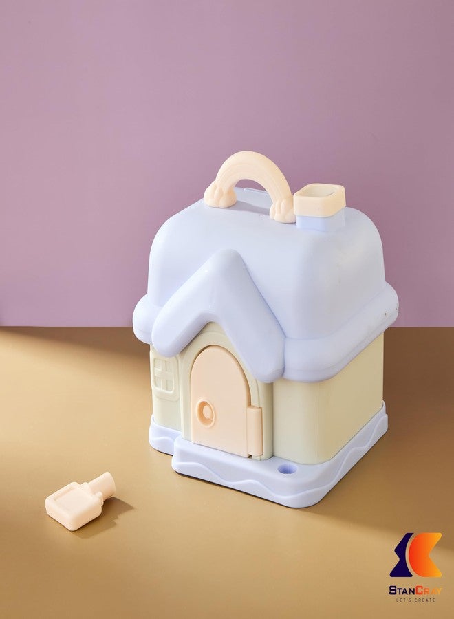 STANCRAY Cute Small Savings Bank Money Deposit and Withdrawal Piggy Bank with Key Holder House Piggy Bank for Girls and Boys Coin Bank with Handle, Lock and Key. (Model 4) - Image 3
